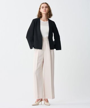 uncrave ウォッシャブル ダブルクロス スリットスリーブジャケット ブラック