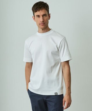 仕事で着られる綿100%【クルー以上モック未満】カバーネック DRESS Tシャツ(25年モデル)
