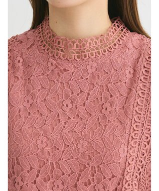 Green Parks ・Ｐｅｔｉｔ　Ｆｌｅｕｒ　フレンチレーシ－ブラウス Pink