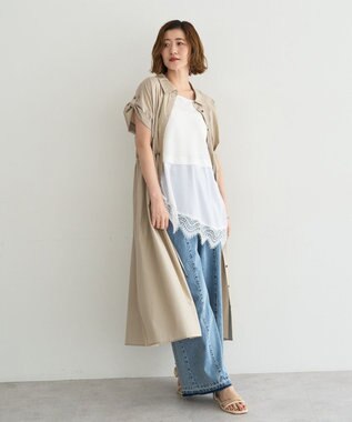 YECCA VECCA 綿麻バギーデニムパンツ Light Indigo