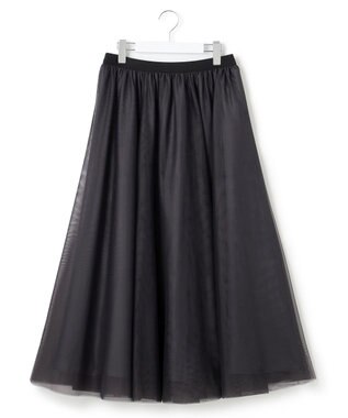 23区 S 【WEB限定/洗える】エアリーチュール スカート グレー系