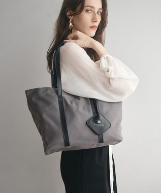 TOPKAPI 【TREASURE TOPKAPI】ナイロン レザー ハンドル A4 トートバッグ チャコールグレー