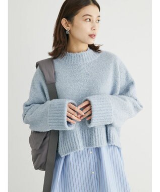 Green Parks ・Ｐｅｔｉｔ　Ｆｌｅｕｒ　ブークレワイドニット Blue