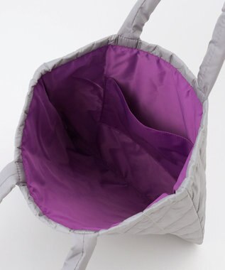 Y'SACCS コンビライニングキルトトート ライトグレー