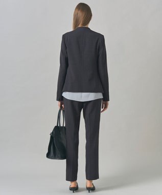 ICB L 【UVカット・洗える】ウール2WAYストレッチ スティックパンツ チャコール