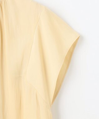 組曲 S 【前後着用可】ギャザーライトデシン ブラウス カスタード系
