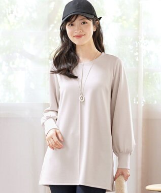 Tiaclasse 【洗える】ボンディングパフスリーブチュニック