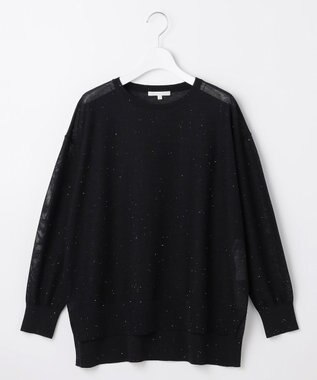 自由区 S 【カタログ掲載】ファインゲージスパングルプルオーバー ニット ブラック