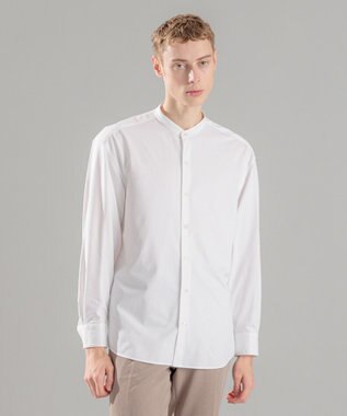 JOSEPH HOMME ハイゲージコットンジャージー 　バンドカラーシャツ ホワイト系