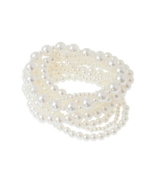 Green Parks ・ＨＡＬＦ　ＴＩＭＥ　１０連パールブレスレット White
