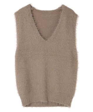 Green Parks ・Ｐｅｔｉｔ　Ｆｌｅｕｒ　シャギーニットベスト Beige