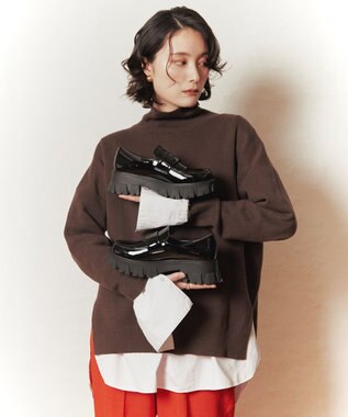 Bridget Birkin 【PARADIS COULEUR】防滑トラックソールローファー ブラックエナメル