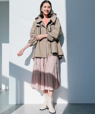 組曲 S 【WEB限定】フード付きライトブルゾン モカカーキ系