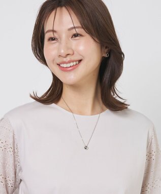 J.PRESS LADIES ドロップ 2連 ネックレス シルバー系