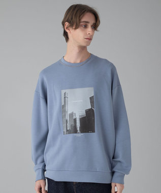 WEGO 【ユニセックス着用ITEM/2点SET/MLサイズ展開】アクセ付きフォトグラフィックプルオーバー