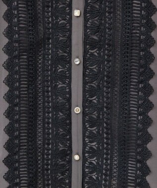 Green Parks ・ＥＬＥＮＣＡＲＥ　ＤＵＥ　フロントレースブラウス Charcoal Gray
