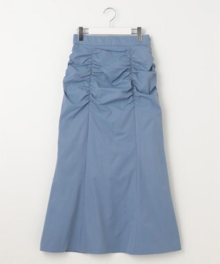 Feroux 【洗える】シュリンクマーメイド スカート スカイブルー系