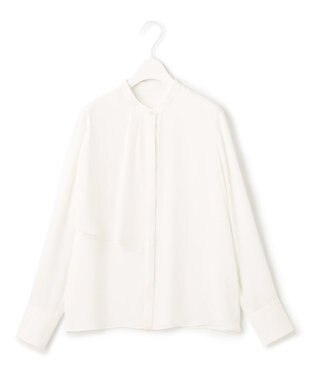 ICB 【洗える・UVケア】BackSatinAmunzen ラッフルデザインブラウス オフホワイト系