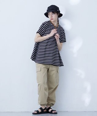 J.PRESS YORK STREET 【WOMEN】ボーダープルオーバー ブラック系1