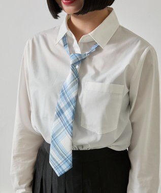 WEGO 【SCHOOLITEM】チェックスクールネクタイ ブルーチェック1