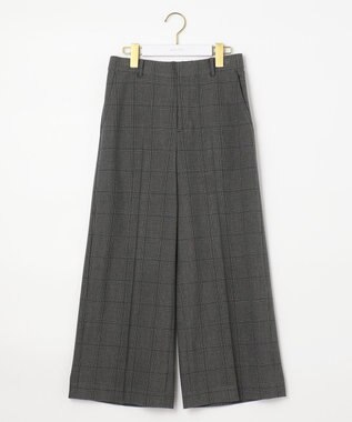 ANY SIS 【蓄熱効果】サーモトロン 2WAYストレッチ ワイドパンツ チャコールチェック