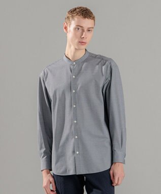 ハイゲージコットンジャージー 　バンドカラーシャツ