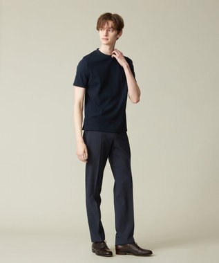 J.PRESS MEN 汗ばむ夏の最適解Tシャツ【UVカット / 接触冷感 】【J.PRESS PREMIUM JERSEY】無地コットン Tシャツ ネイビー系