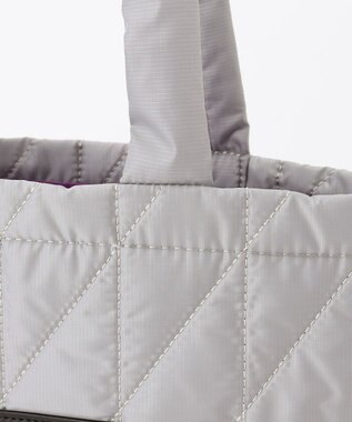 Y'SACCS コンビライニングキルトトート ライトグレー