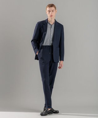 JOSEPH HOMME ハイゲージコットンジャージー 　バンドカラーシャツ ライトグレー系