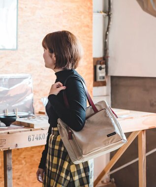 YUSHI Square - TOTEBAG トートバッグ ベージュ