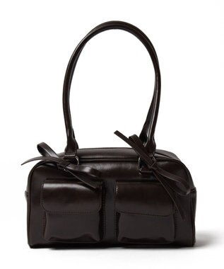 WEGO リボン付きボストンバッグ ブラック