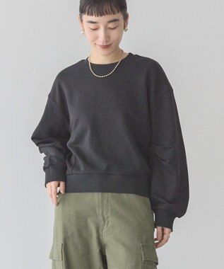 AMERICAN HOLIC タックスリーブスウェット Black