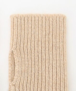 MOONBAT 【カシミヤ100%】リブニットアームウォーマー ベージュ