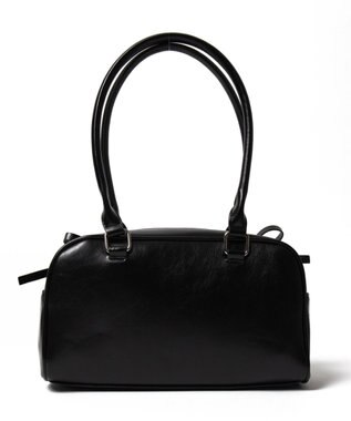 WEGO リボン付きボストンバッグ ブラック