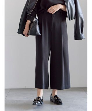 Te chichi タックポケットワイドクロップトパンツ ブラック