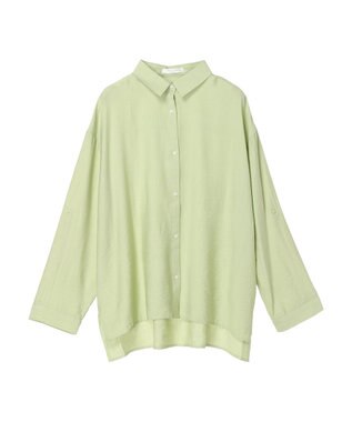 Green Parks ワッシャーシアーシャツ Light Green