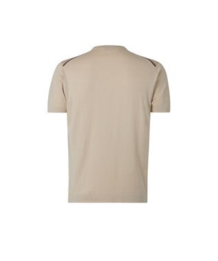 DAKS John Smedley for DAKS ハウスストライプTシャツ アーモンド