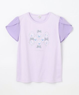 組曲 KIDS 【150-160㎝】スズランプリント Tシャツ ラベンダー