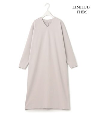 ICB 【WEB限定・洗える】ストレッチポンチ Vネックワンピース トープ系