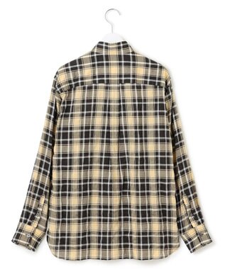 23区 【WEB限定】シャーリング チェック シャツ ブラックチェック