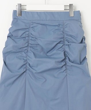 Feroux 【洗える】シュリンクマーメイド スカート スカイブルー系