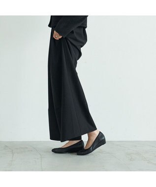 MODE ET JACOMO <carino>ポインテッドトゥウエッジヒールパンプス ブラックコンビ