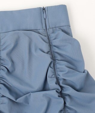 Feroux 【洗える】シュリンクマーメイド スカート スカイブルー系