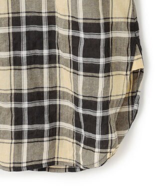 23区 【WEB限定】シャーリング チェック シャツ ブラックチェック