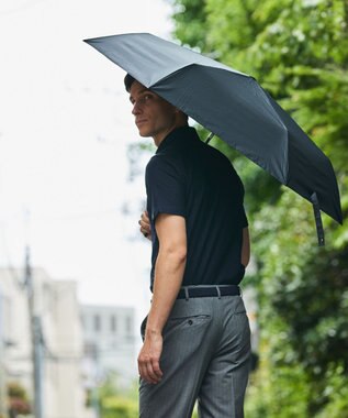 GOTAIRIKU 仕事でつかえる 晴雨兼用かさ【遮熱/遮光率・UVカット100%】 東レ サマーシールド 折りたたみ傘_61cm 320g ブラック系