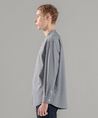 JOSEPH HOMME ハイゲージコットンジャージー 　バンドカラーシャツ ライトグレー系