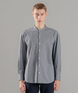 JOSEPH HOMME ハイゲージコットンジャージー 　バンドカラーシャツ ライトグレー系