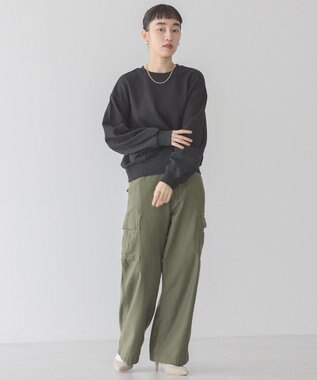 AMERICAN HOLIC タックスリーブスウェット Black