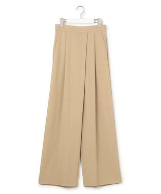 23区 S 【先行予約】ドレープツイル アシンメトリー ワイド パンツ ベージュ系