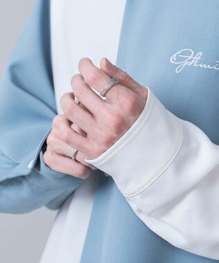 WEGO 【しわになりにくい】ドライポリカラーブロックシャツ（LS） サックス